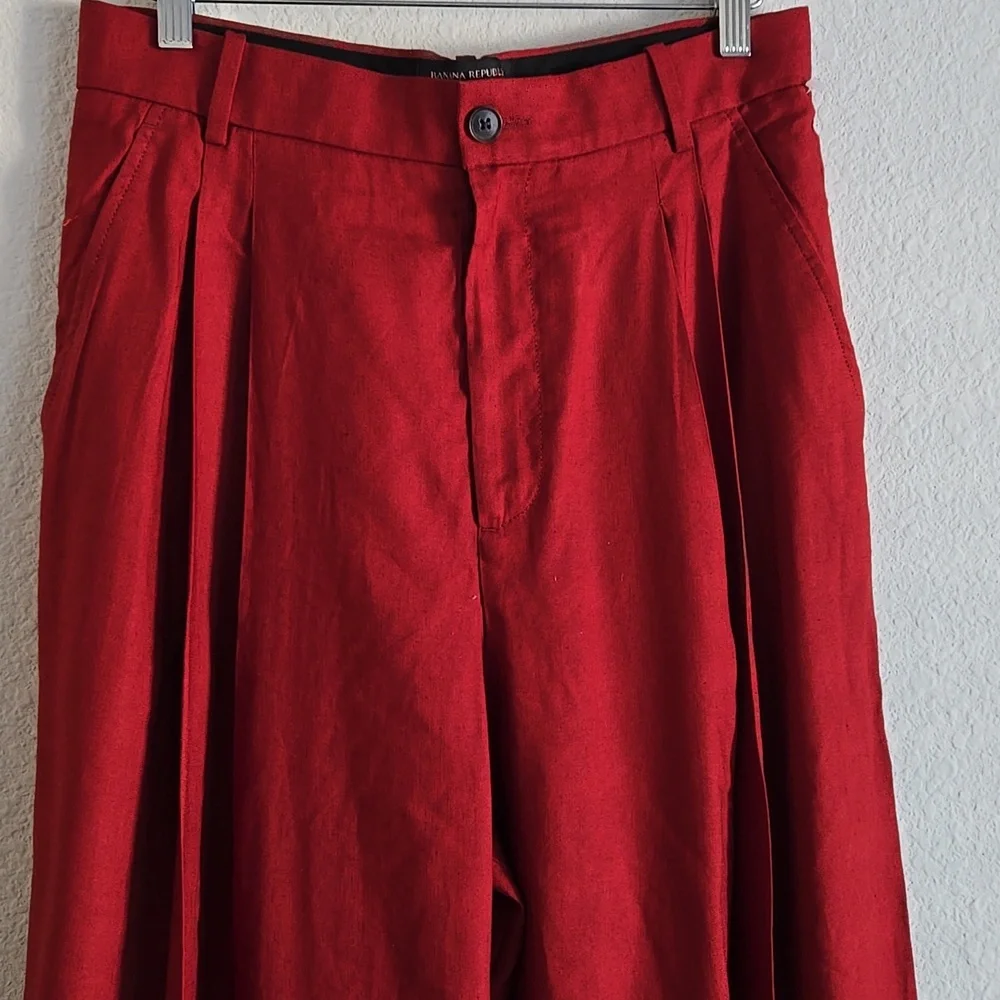 Banana Republic Elegant Red Wide-Leg Retired Style Pants NWT Size 12